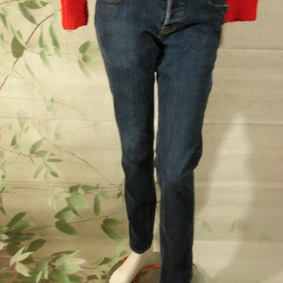 Hollister #3E0689 Ladies Jeans 30 x 32  Button Fly Mid Tone wash gold threading - Picture 7 of 16